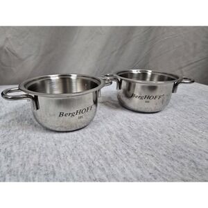 Set Of 2 BergHOFF 18/10 stainless steel mini pots with‎ a mirror finish 2.5"